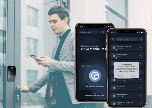 Brivo Mobile Pass digital credential on phone